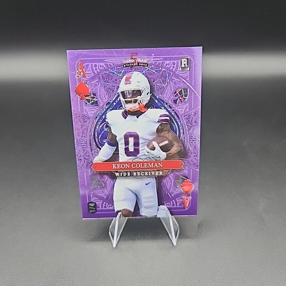 Keon Coleman 2024 Wild Card 5 Card Draw Ace Stacked Deck 1/4